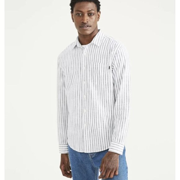 Dockers Regular Fit Washed Poplin Shirt Long Sleeve Button Down NWT - Picture 1 of 7